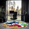 Angry Birds Printed Round Rug Carpet Chair Rug Area Rug Entryway Doormats,for Office Chair Living Room Bedroom Kitchen Room.