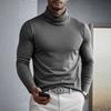 Men S Solid Color Long Sleeve High Neck Base Layer Top