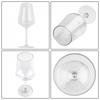 Set of 2 Shatterproof Plastic Wine Glasses for Parties and Events