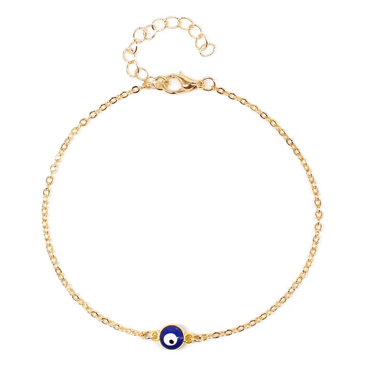 Jewelry, Evil Eye Alloy Plated Cheap Anklets K5 золотой