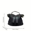 Women's Mesh Lightweight Shoulder Bag Daily Use Portable Wide Shoulder Strap Multifunctional Crossbody Handbag