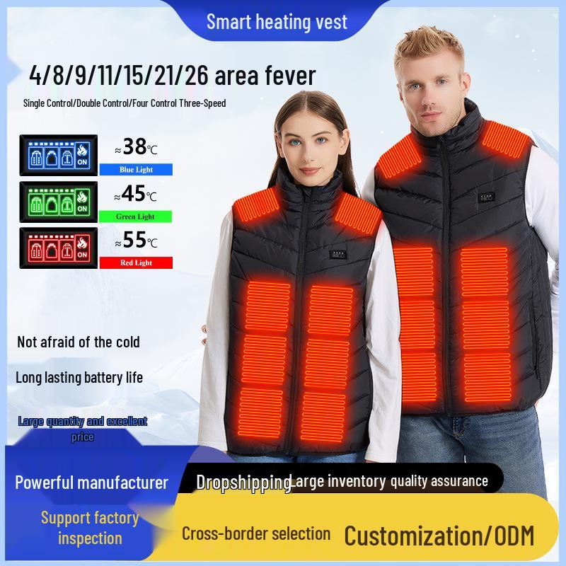 Smart USB Heated Vest for Autumn and Winter - Multi-Zone Temperature Control