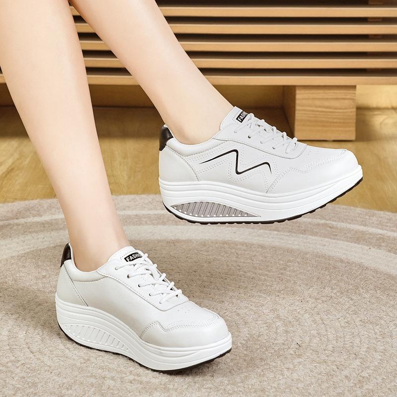 Spring and Autumn new rocking shoes sports shoes platform casual travel shoes breathable single shoes