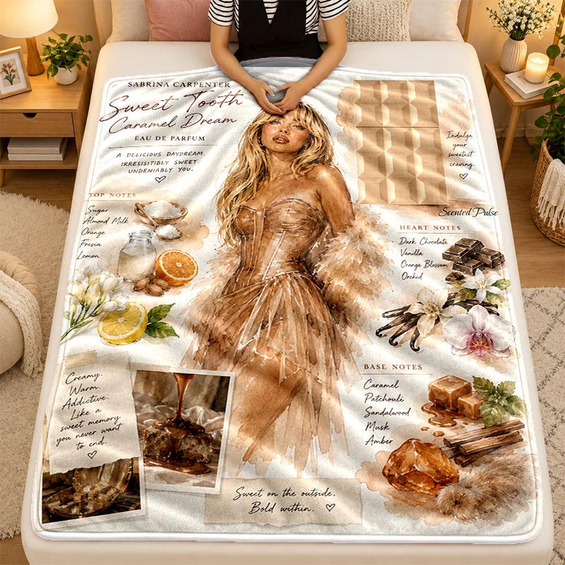 Flannel BlanketSabrina Carpenter Warm Soft Throw Blanket for Indoor Sofa Bed Living Room Use