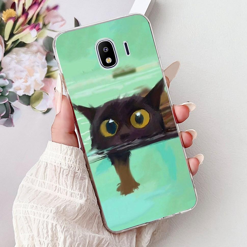 For Galaxy J4 2018 Case SM-J400F Fashion Painted Cover Soft Silicone Phone Case For Samsung Galaxy J4 2018 Fundas Capa Bags