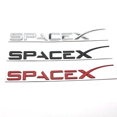 SpaceX Letters Sticker for Tesla Model 3 X Y S Tail Letter Label Emblem Car Accessories Stickers Logo Emblems Zinc Alloy SPACEX