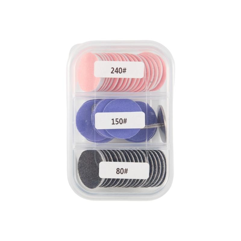 60PCS Colorful Foot Grinding Sheets with Metal Base Efficient Callus Removal Suitable for Skin Fast Replacement System