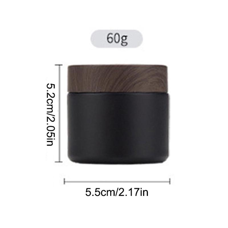 Plastikdeckel Leere Gläser Schwarzes Glas Cremetiegel Kosmetikbehälter 10/30/60g Glasflasche Make-up-Behälter Reise-Kosmetikgläser