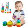 Rainbow-Tower Toy Toddler Montessori Educational Sensory Toy Kids Holiday Xmas Present