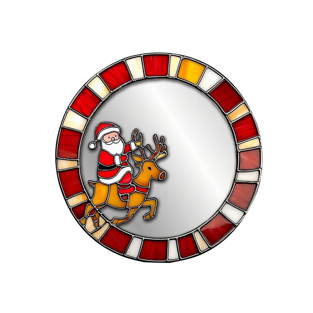 Christmas Mirror Decorative Pendants, Hole-free Mirror Wall Decorations, Reflective Decorative Mirror Stickers