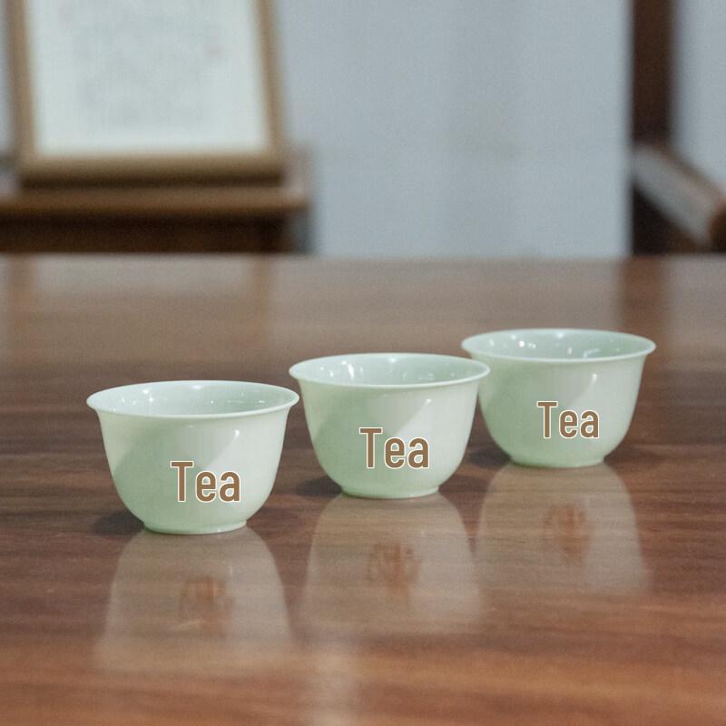 ZISIZ Emerald Green Disposable Kung Fu Tea Cup Set