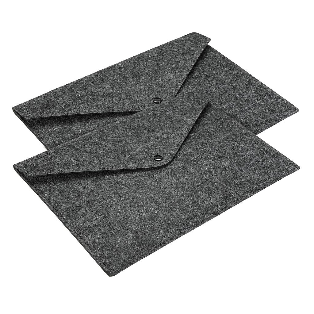 2Pcs Simple A4 Big Capacity Document Bag Felt File Bag Business Briefcase File Folder Filing Products Storage Pouch Organizer