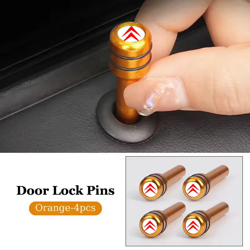 2/4pcs Aluminum Alloy Car Styling Door Security Lock Pins Rods Knobs for Citroen C3 C4 C5 Berlingo Aircross Auto Accessories HT6