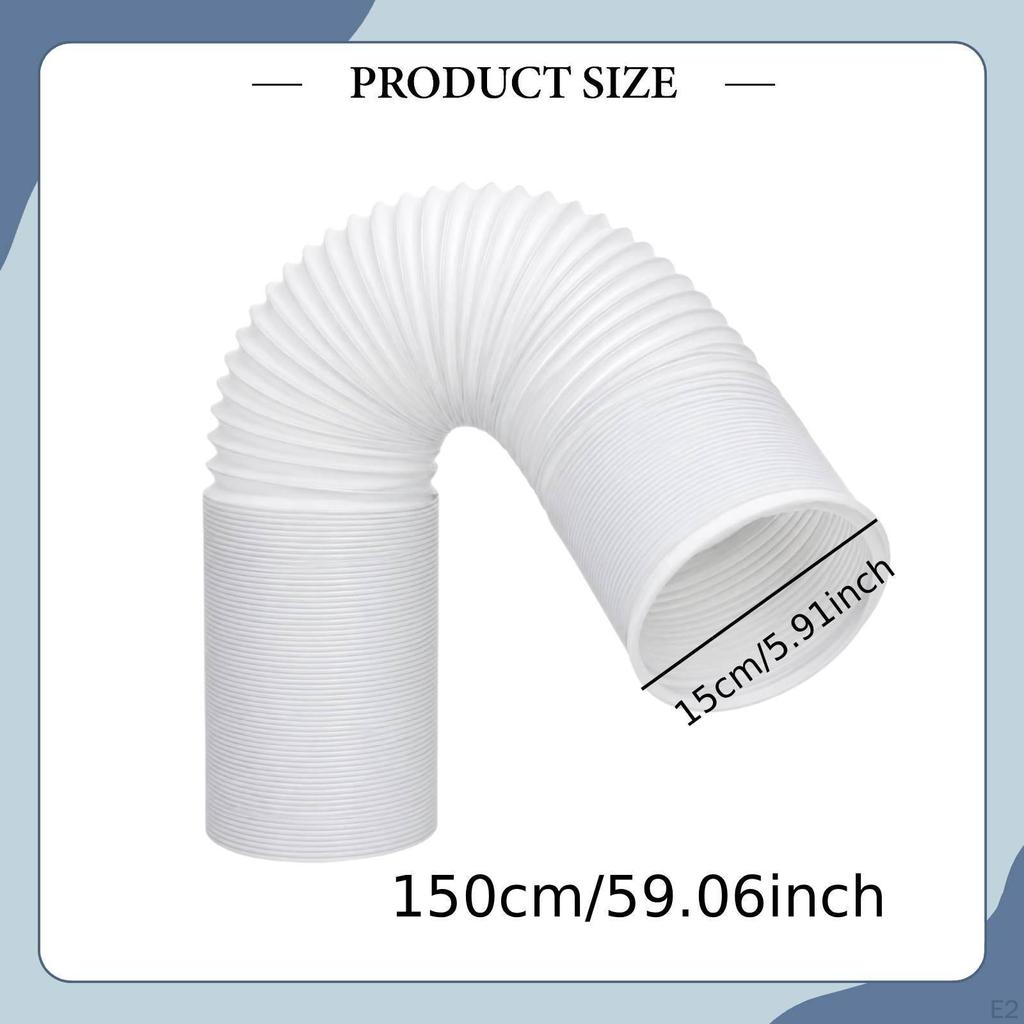 Air Conditioner Hose Portable AC Exhaust Vent Duct for Rooms Dorm Hotel 1.5mx15cm