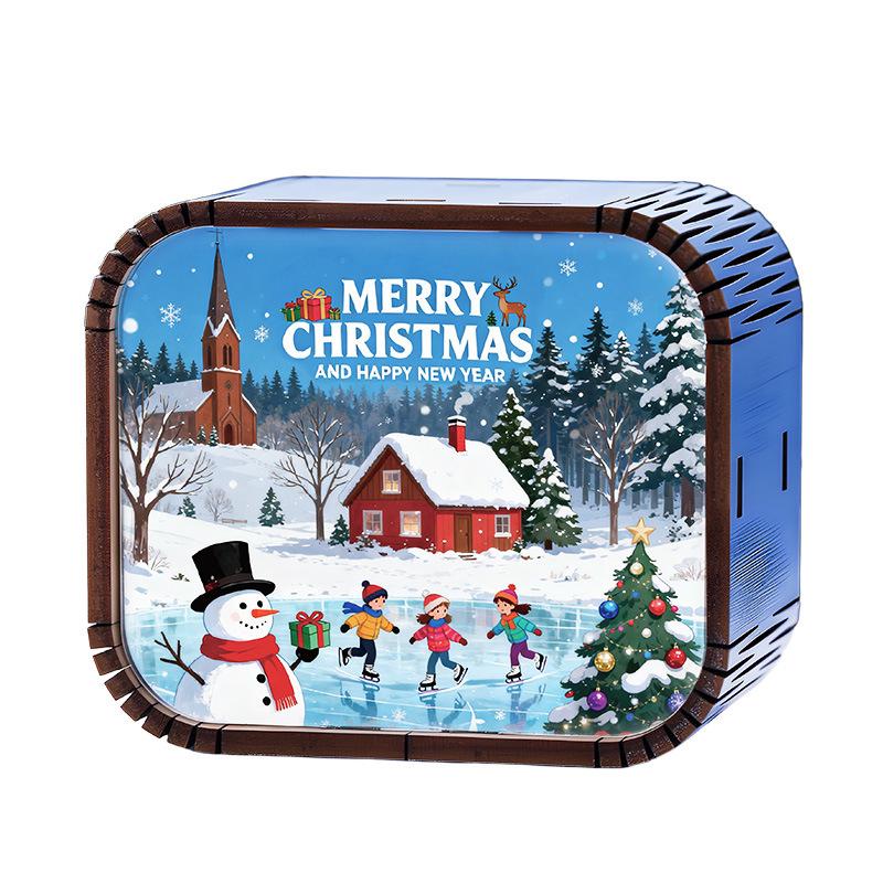 Original Wooden Mini Christmas Wind-up Music Bell - Souvenir Gift