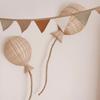 Nordic Bamboo Rattan Balloon Wall Hanging 36x25cm Single Piece Children Room Household Background Layout Wall Accessory Gear