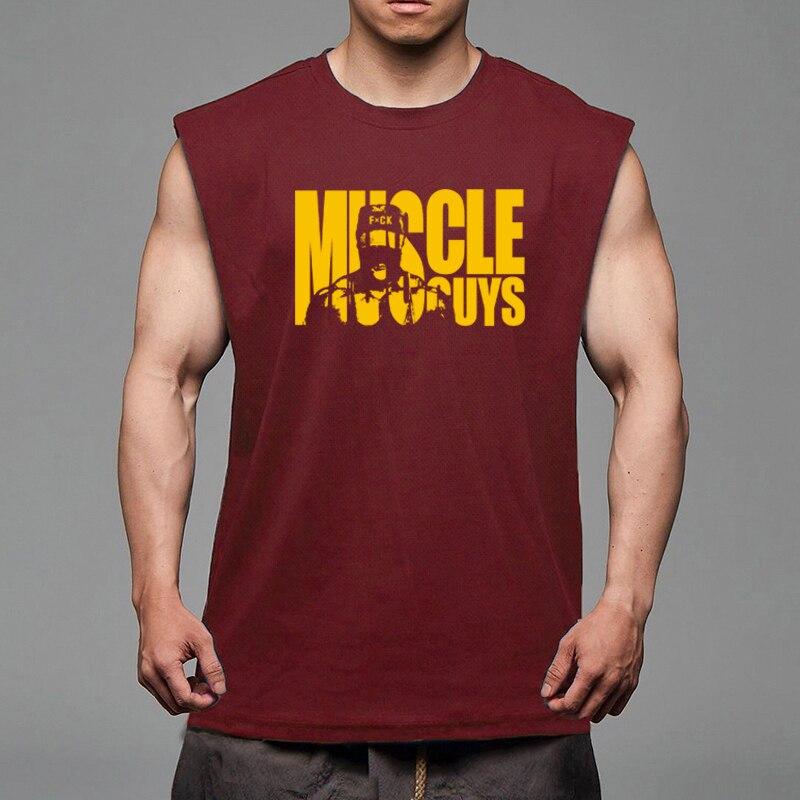 

Летний сетчатый быстросохнущий спортивный жилет Muscleguys, мужская модная футболка без рукавов для фитнеса, майка для бега, баскетбола, тренировочная майка, благоприятная для кожи L красный