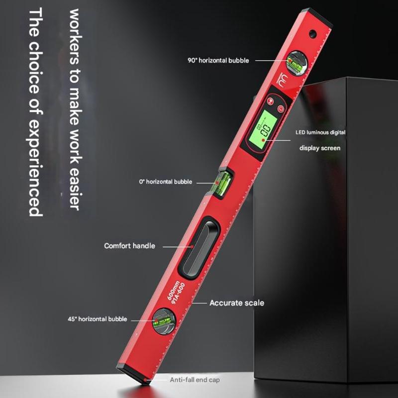 Livella Elettronica Digitale Angolatore Display Digitale ±0.1° Base Magnetica Precisa Luce Notturna per Costruttori Professionisti