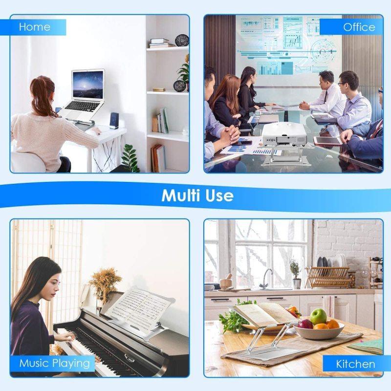 Adjustable Laptop Stand Multi-angle Computer Stand With Heat-vent Light Weight Aluminum Stand