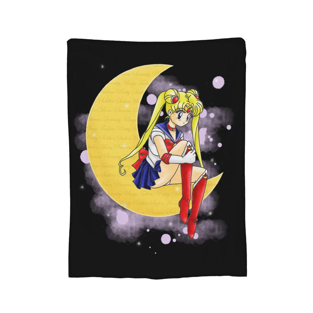 Sailors Moons Blanket Velvet Print Multifunction Super Soft Throw Blankets for Bed Outdoor Quilt