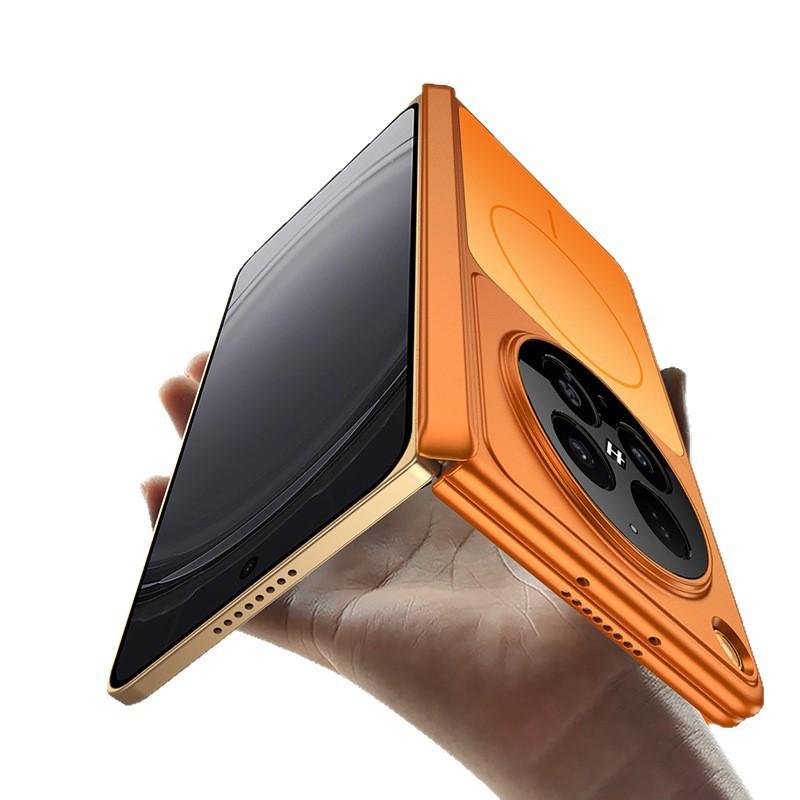 Magnetische Hartschale OPPO Find N6 Mit Dual-Scharnierschutz Mattes Finish Stoßfest Eingebauter Magnet Ständerfunktion