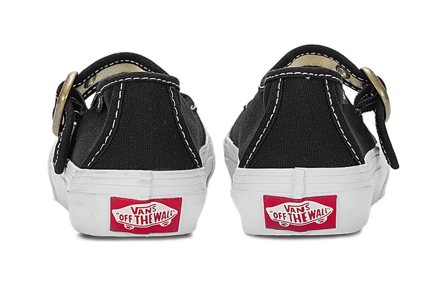 Pre School Vans Mary Jane Abrasion Resistant Breathable Kids Lifestyle Shoes Black White VN000CRX6BT