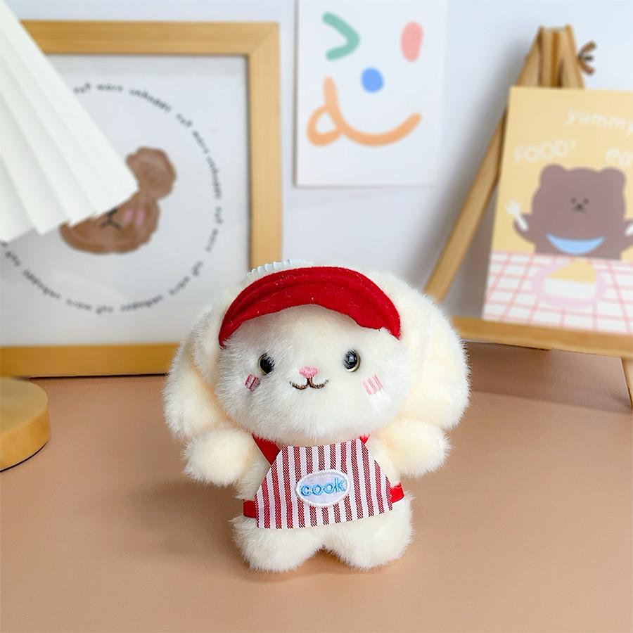 Adorable Animal Plush Doll With Short Plush Fabric For Bag Accessory And Collectible Gift