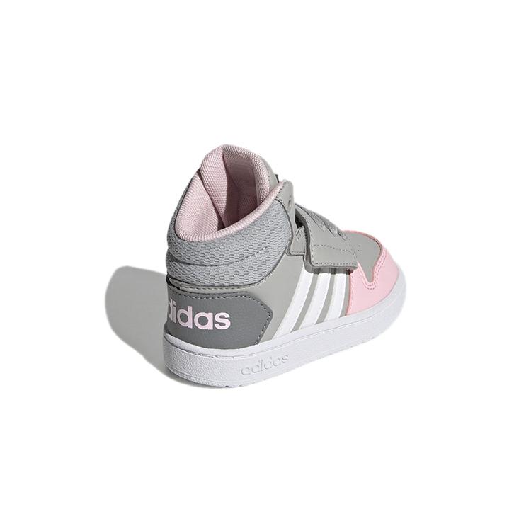 adidas Neo Hoops 2.0 Mid Multicolor Abrasion Resistant Mid Top Toddler Shoes Gray Pink Infant And Toddler GZ7779