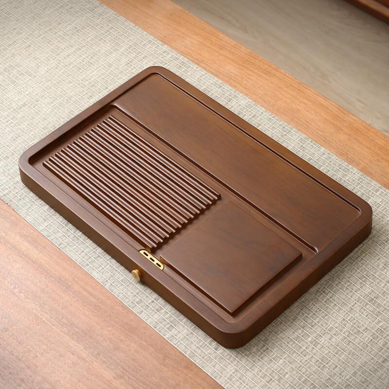 Solid Wood Tea Tray with Drain
