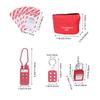 1 Set Electrical Lockout Tagout Kit Hasps Plug Lockout Loto Safety Locks Hanging Tags Keys and Storage Bag