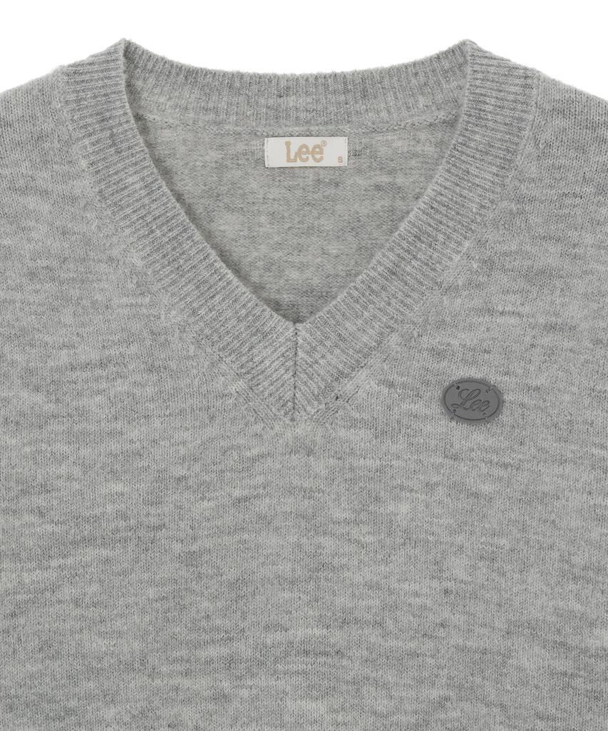 LEE Women'S V-Neck Knit Light Gray