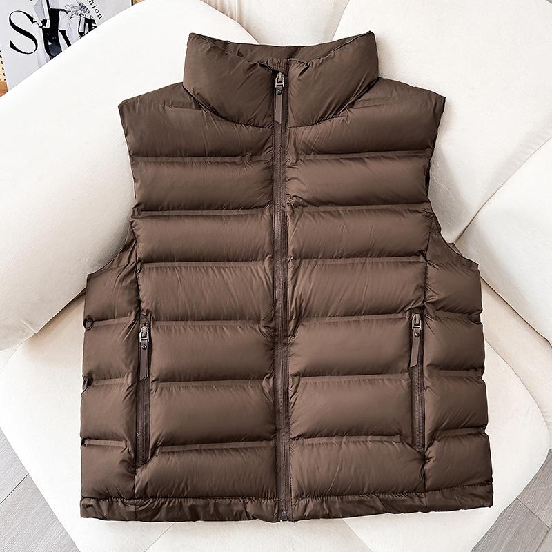cotton clothes, vest women's short autumn and winter new leave-in vest, stand-up collar fashion coat