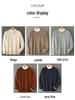Herren Plüsch Pullover mit Rundhalsausschnitt, locker geschnitten, aus 100% reiner Wolle für Herbst/Winter