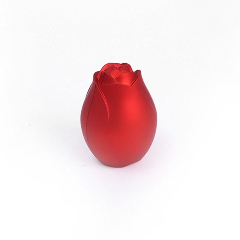 Double Opening Rose Shaped Pendant Box Velvets Lined Engagement Ring Holder Stylish Jewelry Organizer with Soft Interior