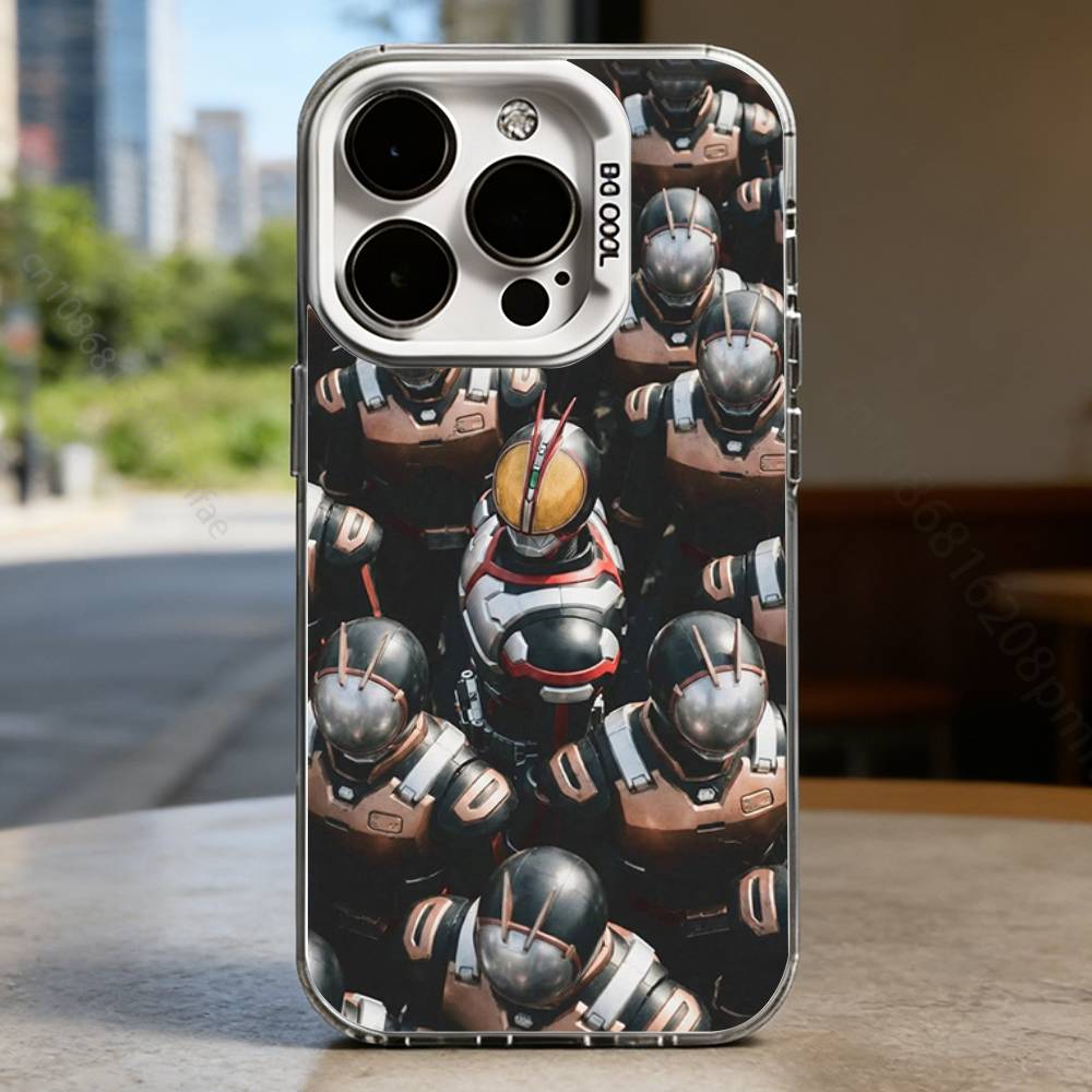 Kamen R-Rider Case for iPhone 16 15 14 13 12 11 Pro Max Plus Air 16E X XR XS Max Hard Shockproof Bumper Cover