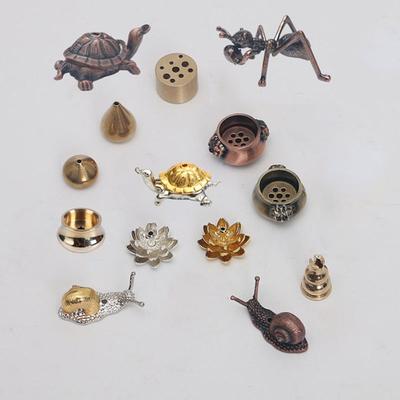 Gadgets Home Decor Cafe Ornament Ash Catcher Incense Holder Joss-stick Inserted Copper Censer