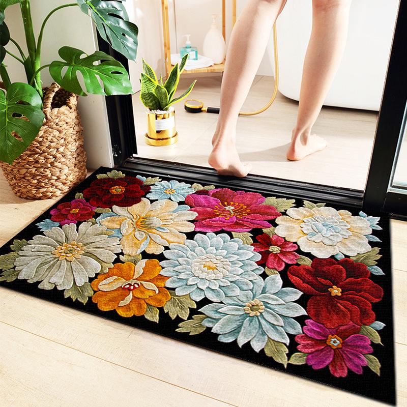 Anti-Slip Water-Absorbent Bathroom Mat for Entryway and Household Use