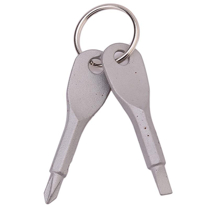Portable Multifunction Outdoor Keychain Camping Hiking Pocket Slotted Screwdriver