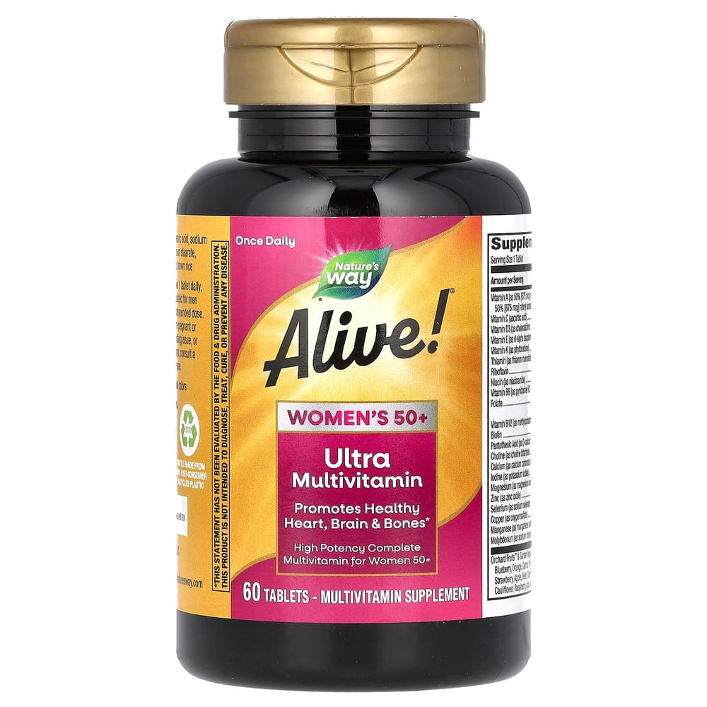 Natures Way Alive! Women's 50+ Ultra Potency Multivitamin, 60 Tablets