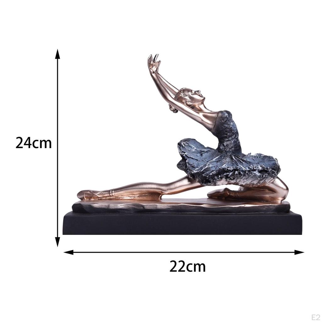 Ballerina Figurine Resin Souvenir Ballet Dancer Entrance Table Bookcase