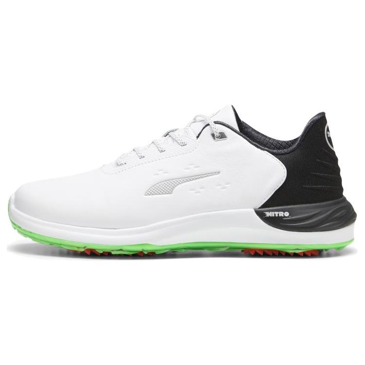 New PUMA Phantomcat Nitro Slip Resistant Low Top Golf Shoes Men's White Black Green 378939-01