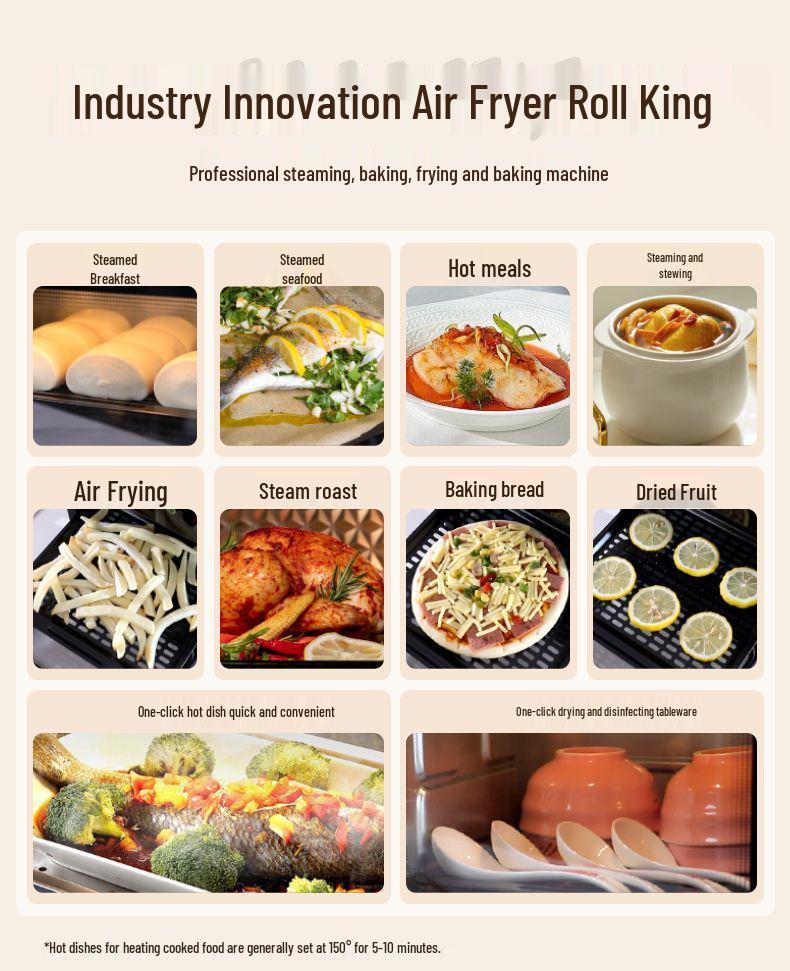 Multifunctional Electric Oven Air Fryer with Visual Window and Large Capacity for Home Baking