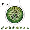 Ghost Themed Halloween Sign Acrylic Puzzle Decor, 2D Pumpkin Skeleton Hanging Sign, Faux Decoration Stained Glass Spooky for Party Home Stress Relief