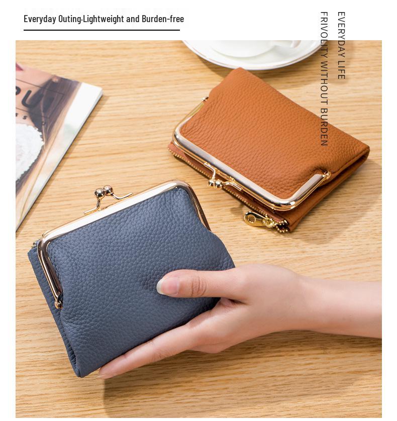 European & American Style Women's Genuine Leather Clutch Wallet - Multifunctional Coin Purse and Card Holder