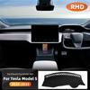 Flannel Car Dashboard Cover For Tesla Model S 2020-2025 Dash Mat Board Pad Carpet Dashmat Anti-UV Mats Auto Interior Accessories