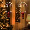 Santa Parachute Remote Control LED Decor Battery Powered For Christmas Indoor/Outdoor Applications Festivity