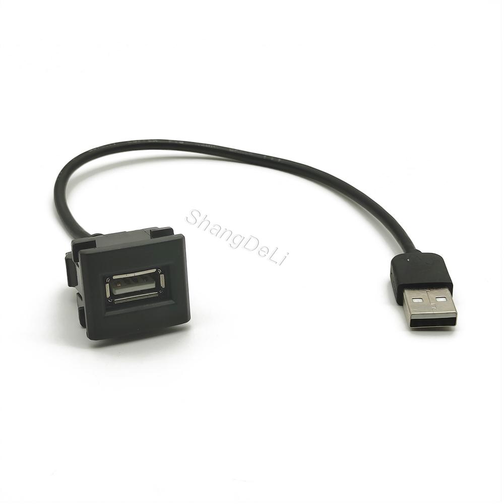 1PC Fit For Toyota Cross ALTIS AURIS CAMRY RAV4 2019 Car USB Extension Cord Socket Connector Port Accessories