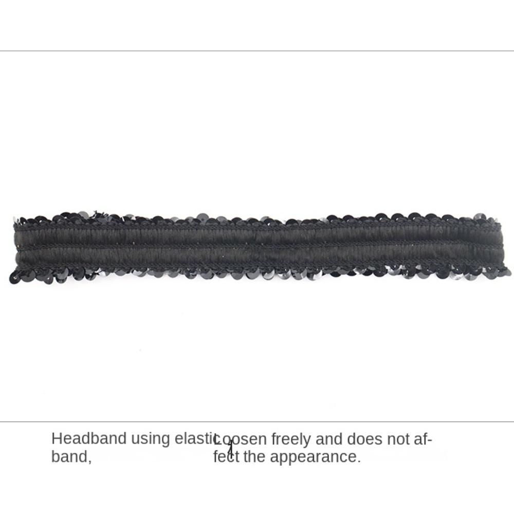 Glänzende Schleife Pailletten Stirnband Kopfschmuck Elastische Haarschleife Party Geschenk Glitzer Haarband