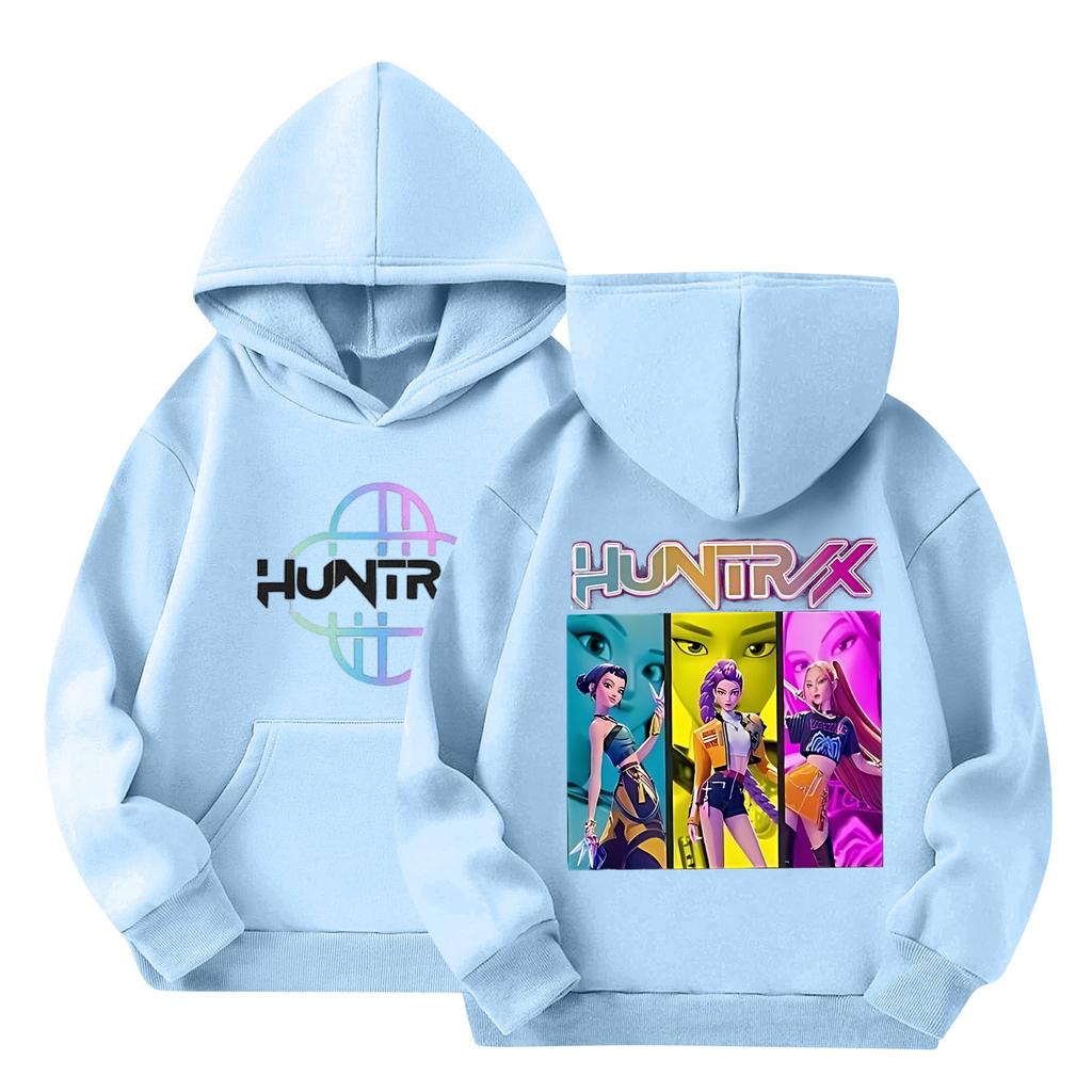 Children's Hooded Gradient Printed Long Sleeved Sweatshirt Loose Women's Sweatshirt Sweatshirt