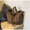 Women's Fashion Leopard Print Tote Bag, Large Capacity Shoulder Bag, Casual Trendy Versatile Daily Commute & Shopping Bag